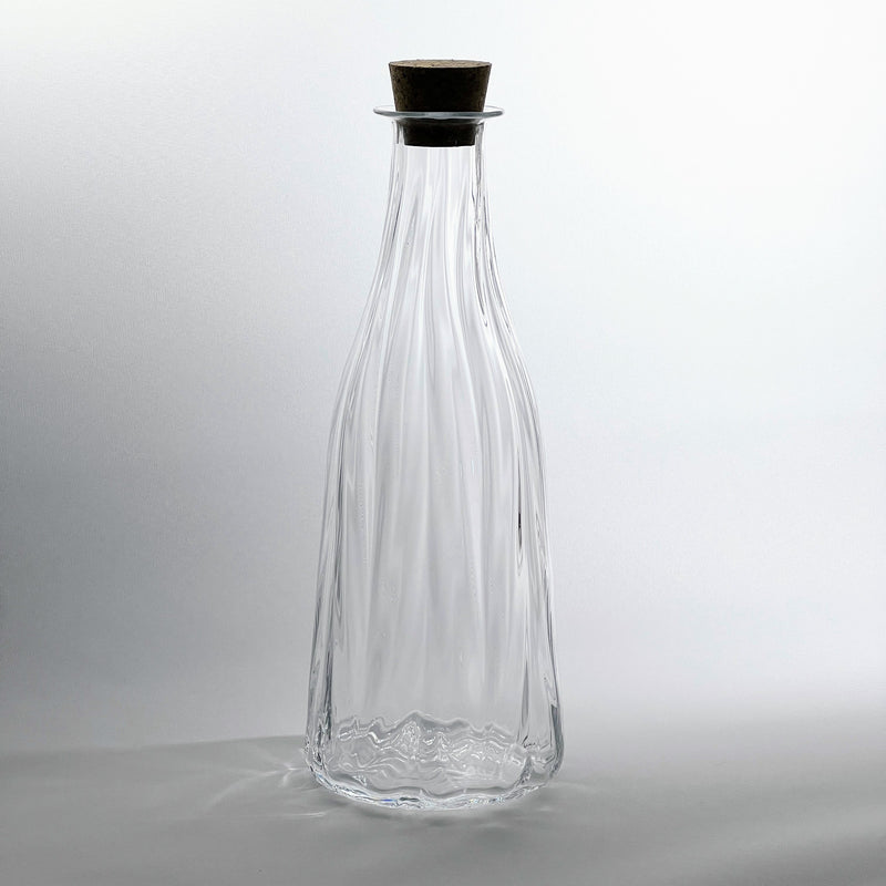 Herringbone Bottle, Clear